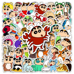 50 piezas fábrica al por mayor Kawaii Anime lindo pegatina personalizada Manga Crayon <span class=keywords><strong>Shin</strong></span>-<span class=keywords><strong>Chan</strong></span> pegatina - Product Image 1