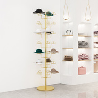 Présentoir à capuchon en fil métallique personnalisé Présentoir de chapeaux de baseball à 7 niveaux pour boutique de vente au détail