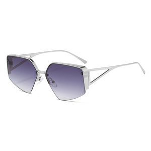 Montures de lunettes en métal de haute qualité Ins uv400 lunettes de soleil de luxe femmes hommes logo personnalisé vente en gros de lunettes de luxe - Product Image 3