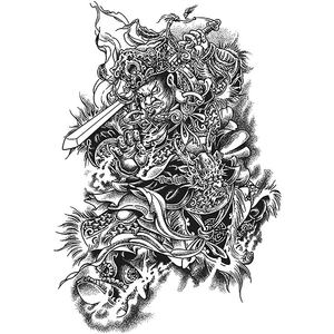 Autocollant de <span class=keywords><strong>tatouage</strong></span> corporel réaliste, couvre les cicatrices, pour femmes et hommes, impression par transfert d'eau, tenue 2 semaines, <span class=keywords><strong>tatouage</strong></span> semi-permanent pour le <span class=keywords><strong>dos</strong></span> - Product Image 6