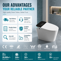 DaYan Toilette intelligente avec couvercle à ouverture automatique, chasse d'eau à capteur, anti-éclaboussures, séchoir à air chaud à bulles, siège chauffant, IPX4, pour villa
