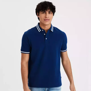 Design personnalisé pour hommes pour Polo T-Shirt en noir Fashion Jersey Fabric Plus Size Breathable and Washed Plus Size Men's for Polo Shi - Product Image 6