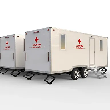 Модульный сборный грузовик прицеп Мобильная больница для медицинских целей/тестирование/врачебный офис