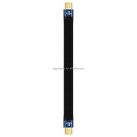 Kabel Data pendek lembut kabel datar tipe-c, 240W pengisian daya Cepat 8K40GB transmisi Data Audio dan Video daya penuh 132.5MM