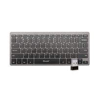 Keyboard Nirkabel Portabel USB Ultra-Tipis Berkualitas Tinggi Baru dengan Tombol Cokelat untuk Laptop-Konektivitas 2.4G Jangkauan 10m Plug and Play
