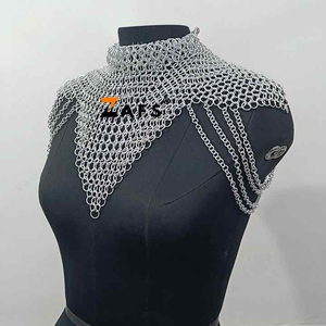 Collar de hombro pequeño con estilo tradicional, capas de Metal de aluminio, pieza de cuello elegante, traje de feria Medieval, regalo para ella - Product Image 2