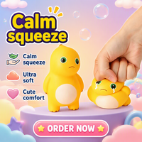 Mainan Squishy Fidget Naga Susu Kartun Slow Rising Unisex PU untuk Menghilangkan Stres, Cocok untuk Anak Usia 14 Tahun ke Atas dan Dewasa