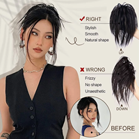Chignon malpropre naturel ondulé bouclé Chignon ébouriffé chignon cheveux chignons pince à griffes queue de cheval Extensions de cheveux postiches chouchou pour les femmes