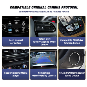 Lecteur multimédia Android ZLH avec écran tactile GPS pour voiture, radio, affichage multimédia Android pour <span class=keywords><strong>Audi</strong></span> A4 A4L A5 S5 Q5 2009 - 2016 - Product Image 3