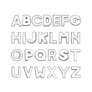 8 DIY منزلق مخصص لمصمم صنع المجوهرات الأولية سوار معصم مطلي سبيكة زلاقة حروف المعلقات للأطفال - Product Image 2