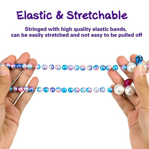 Collana a sirena bracciali Set di clip per l'orecchio per bambini la principessa delle bambine finta di giocare a sirena decorazioni per costumi da festa regalo - Product Image 5