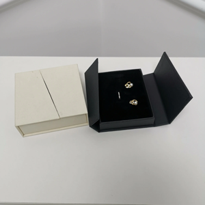 Bán Buôn Tùy Chỉnh Đôi Cửa Cuốn Sách Hình Dạng Từ Các Tông Hộp Vòng Đeo Tay Vòng Cổ Bông Tai Đồ Trang Sức Bao Bì Hộp Với Túi Nhung - Product Image 6