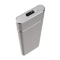 Enclosure SSD M.2 NGFF USB 3.1 Tipe-C Aluminium Portabel, Adaptor Transfer Data Kecepatan Tinggi, Kompatibel dengan Casing Hard Disk NGFF