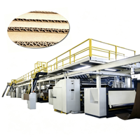 Ligne de production automatique à grande vitesse de cartons ondulés à 3 plis, ligne de production de boîtes en carton ondulé, papier