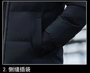 <span class=keywords><strong>Cappotto</strong></span> invernale spesso da <span class=keywords><strong>uomo</strong></span> e da donna in pile di puro colore giacca imbottita imbottita piumino stile casual caldo - Product Image 6