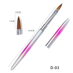 nail brush 2023 suppliers carving pen nail art brushes metal handle uv gel builder acrylic gel pen for nails