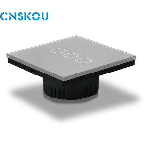 CNSKOU fábrica UE/Reino Unido estándar OEM 110V 220V 1/2/<span class=keywords><strong>3</strong></span> <span class=keywords><strong>Gang</strong></span> relé de automatización del hogar pantalla táctil de pared interruptor de Sensor táctil de luz Led - Product Image 3