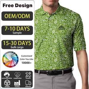 Hoogwaardig heren comfortabel poloshirt met aangepast logo, borduurwerk, casual kleding, patroon, hoeveelheid, zijde, unisex golf t-shirt - Product Image 1