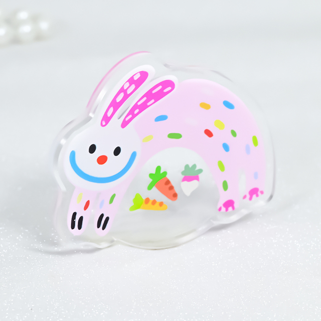 Wholesale Custom Acrylic Phone Grips Sockets Magnetic Cute Cartoon Phone Holders Grip Plastic Craft