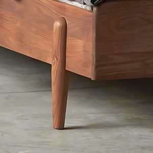 Elegance Solid Wood Walden Rattan <b>Bed</b> Frame Handmade Wooden Platform <b>Bed</b> with Natural Rattan Headboard for Luxury Bedroom F - Product Image 3