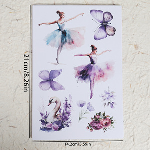 JAI IMAN 18 feuilles (150 + images) non auto-adhésif cygne Ballet Scrapbook papier ensemble bricolage Collage décoration livre pour artisanat d'art - Product Image 2