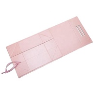 Recycelbare Maßgefertigte Rosa Faltbare Schuhbox Handgemachte Wellpappe-Box mit Griff UV-Beschichtung für Pelz- und Sockenverpackung
