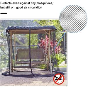 Sedia a dondolo da esterno con tenda parasole e zanzariera, facile installazione, per giardino e cortile - Product Image 4