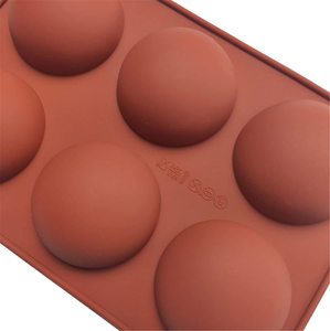 Grand moule à pâtisserie en silicone à 6 cavités demi-sphériques pour la fabrication de <span class=keywords><strong>chocolat</strong></span>, de gâteaux, de gelée, de mousse en forme de dôme - Product Image 4