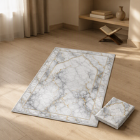 Tapis de prière portable imprimé, pliable, avec support antidérapant, logo personnalisé, vente en gros