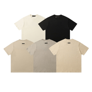 Bán Buôn New Heavy-Duty Quá Khổ Đôi Sợi Ngắn Tay Người Đàn Ông Củ<span class=keywords><strong>a</strong></span> T-Shirt Cotton Lỏng Phù Hợp Tùy Chỉnh In Logo - Product Image 1