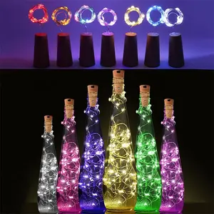 Kanlong LED bouteille de vin liège fil de cuivre guirlandes lumineuses LED guirlandes lumineuses solaires extérieures à piles avec liège