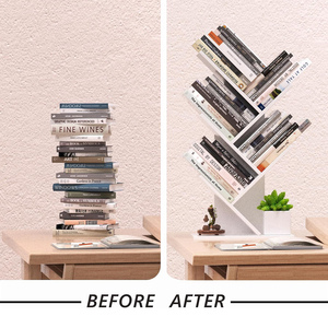 Estantería para Libros en Forma de Árbol, <span class=keywords><strong>Blanca</strong></span>, de Madera, para Hogar u Oficina, Moderna, de Pie, con Estantes de Exhibición, Organizador de Libros - Product Image 4