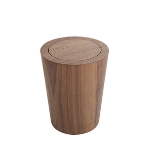 Bidone della spazzatura in legno unico di alta qualità senza coperchio moderno Hotel adatto bidone della spazzatura per rifiuti - Product Image 3