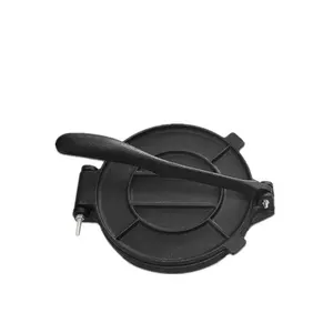 Hoge Kwaliteit 8/10/12-Inch Black Pre-Doorgewinterde Non-stick Gietijzeren Tortilla Pers Met Handvat