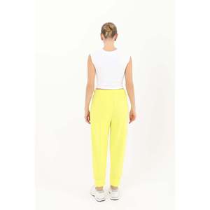 Pantalon de survêtement côtelé pour femme Lily Rose, bleu clair, taille haute, coupe droite, en maille respirante, pour un usage décontracté - Product Image 6