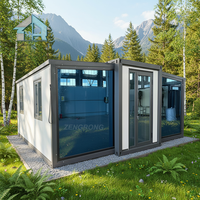 Villa préfabriquée extensible de 20 pieds à aménagement personnalisable, entièrement meublée, appartement familial compact, salon au design moderne, garantie de 5 ans