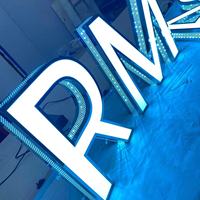 Logo lumineux personnalisé boîte à lumière magasin avant poinçonnage trous Led lettres Alphabet 3D Logo panneau publicitaire pour magasin