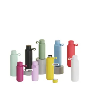 new design rubber painting thermal vacuum flask stainless steel water bottle 12oz 20oz 360ml 600ml