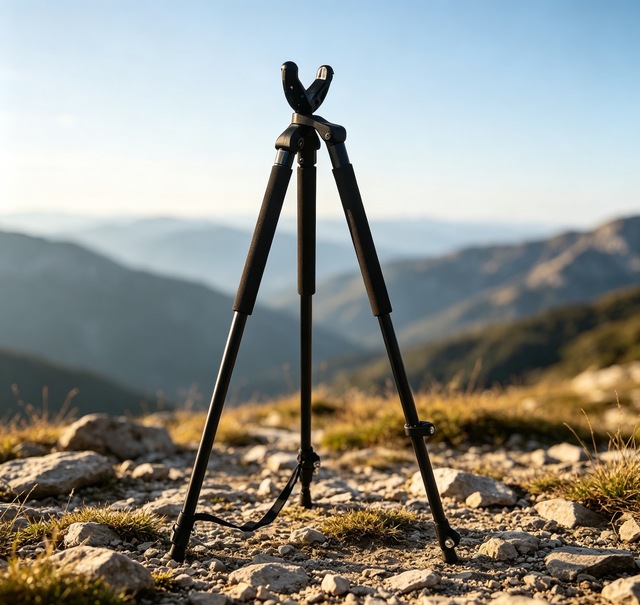 3+1 Leg External Lock U-Head Hunting Tripod with Rotating Swivel & Adjustable Height for Shooting and Outdoor Hunting