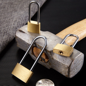 Candado de latón extendido de 40 mm con vástago largo, impermeable IP65, bloqueo de una sola palanca para puerta de armario, ventana, seguridad, cerradura de cobre - Product Image 2