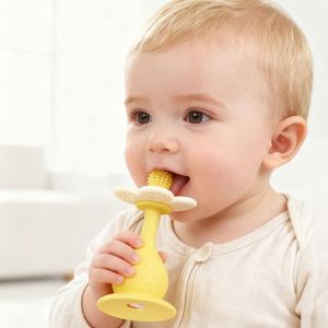Nouveau design Jouets de dentition en silicone Hochet Anneau de dentition Ventouses Sans BPA Anneau de dentition pour bébé en silicone - Product Image 3