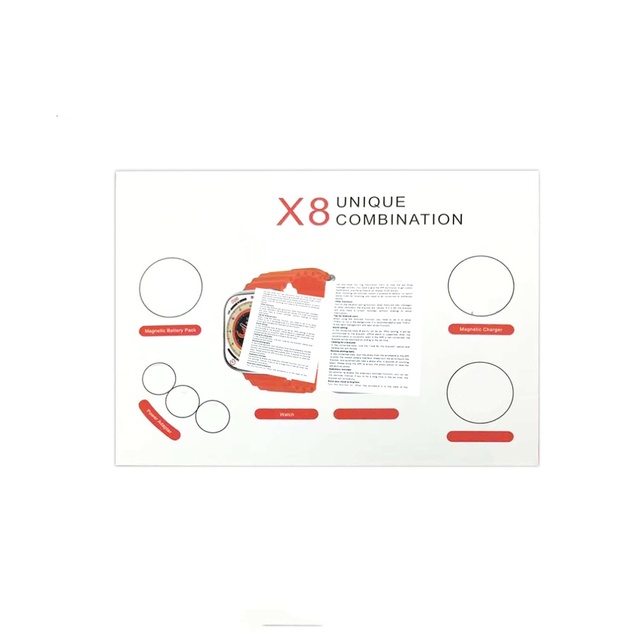X8 Smartwatch Six Piece Set 5th Generation Earphone Combination Set Mobile Phone Accessories Charger Gift Box