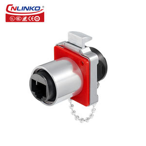 Cnlinko-conector de montaje de panel <span class=keywords><strong>RJ45</strong></span>, BD24, resistente al agua, de Metal, ethernet, <span class=keywords><strong>RJ45</strong></span> - Product Image 3