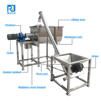 Mélangeur à ruban en acier inoxydable de qualité alimentaire industrielle, capacité 500L/1000L, moteur DC, machine de mélange à chauffage automatique, horizontal