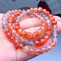Pulsera de Plata 925 con Tres Círculos de Piedra Solar Natural de Arusha y Beryl, Joyería de Cristal de Alta Calidad para Mujer, Cristal de Moda