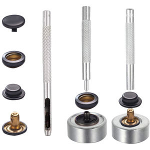 160pcs Per Pack <strong>Metal</strong> Snap Fasteners <strong>Button</strong> Press Studs Installation Tools Kits for Leathercraft Clothes &amp; Garment Bags - Product Image 6