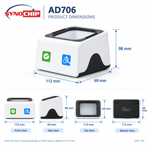 AD706 2D QR Payment Scanner Box Dengan Speaker Layar Pembaca Kode QR USB HID untuk Mesin Kasir Supermarket Tersedia di Stok - Product Image 6