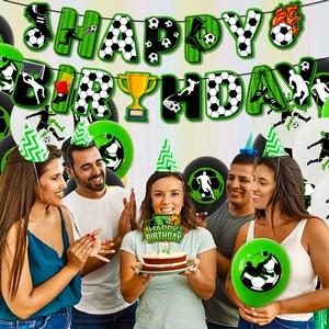 Guirnalda <span class=keywords><strong>de</strong></span> Globos <span class=keywords><strong>de</strong></span> Fútbol con Pancarta y Decoración para Pastel, Set <span class=keywords><strong>de</strong></span> 41 Piezas, Decoración <span class=keywords><strong>de</strong></span> Cumpleaños con Temática Deportiva para Fiesta <span class=keywords><strong>de</strong></span> Fútbol - Product Image 3