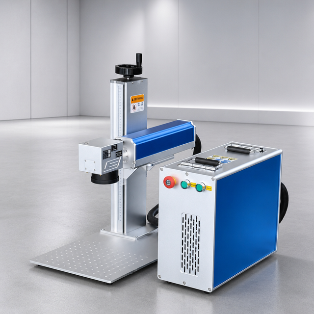 Portable Fiber Laser Marking Engraving Machine Industrial Laser Marker for Metal Nameplate Serial Number Logo Batch Coding