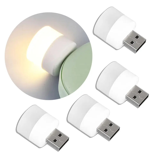 Portable USB Book Lamp with Clip Small LED Night Light for Computer & Mobile Power Charging Eye Protection Reading Light